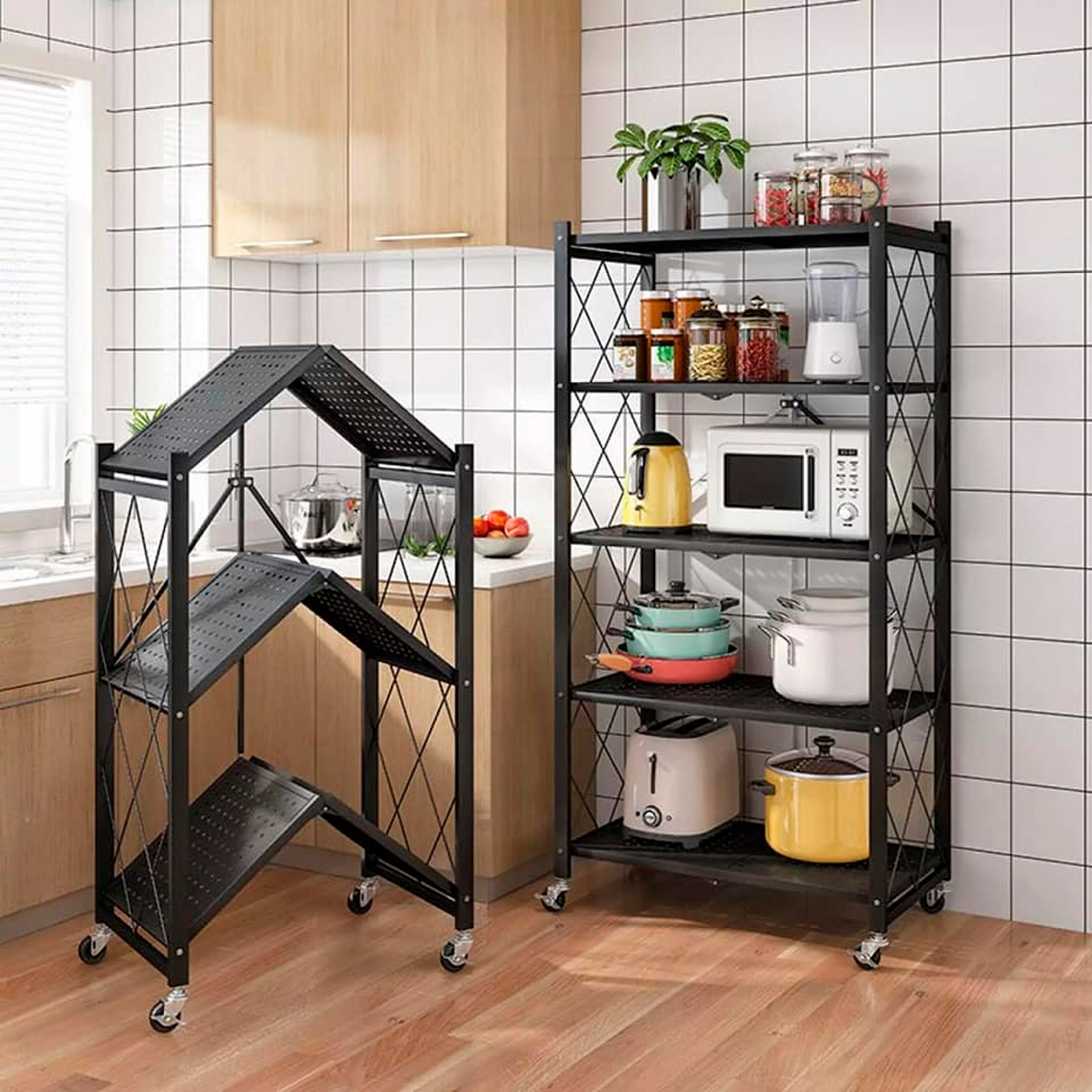 4 Tier Kitchen Shelf - Heavy Duty Steel Storage Rack